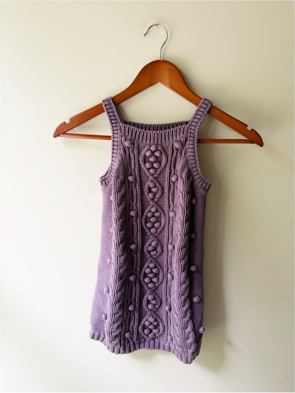 Gap x Stella McCartney Purple Sweater Dress Cable Knit Medium 8